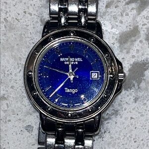 Raymond Weil Tango Silver Watch with Blue Dial